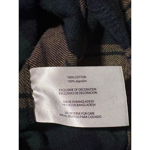 Eddie Bauer Men's Bristol Flannel Long Sleeve - Brown Green Plaid - Outdoors XL - Picture 7 of 10